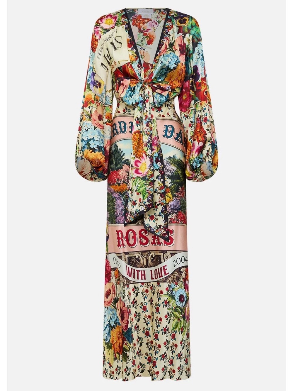 Camila Aromatic Amor Floral Printed Tie-Front Maxi Dress - Picture 7 of 8